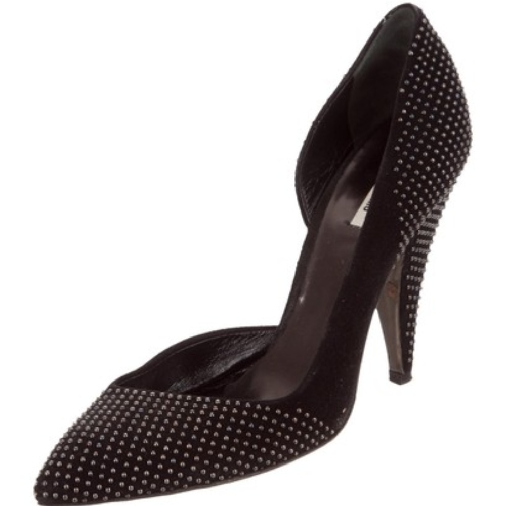 Miu Miu Black Studded Pumps